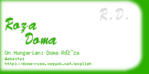 roza doma business card